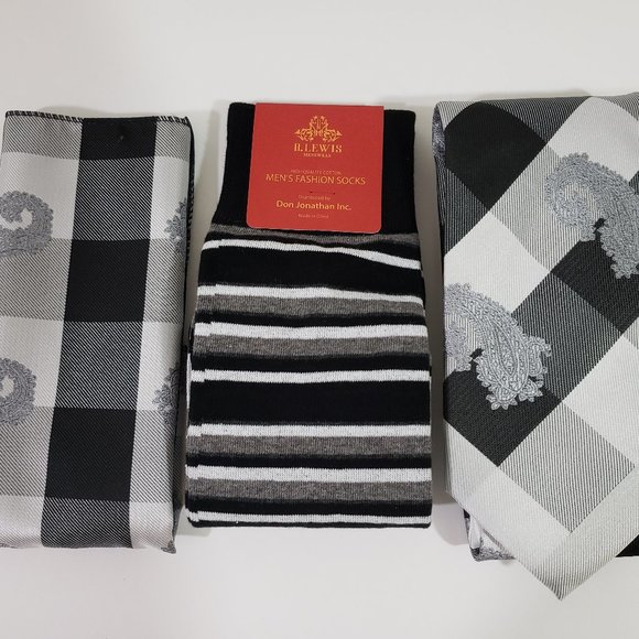 R. Lewis Other - Necktie Hanky Socks Box Set by R Lewis RG002 Black